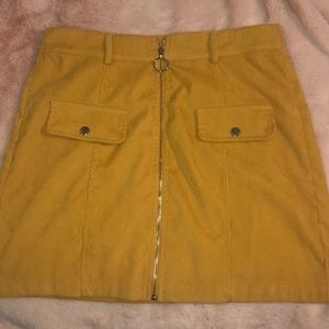 orange/yellow skirt